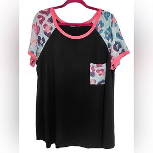 Heimish Black Neon T-Shirt Fits Like a 2X